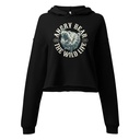 Angry Bear - Wild Life Animal Women's Cropped Hoodie