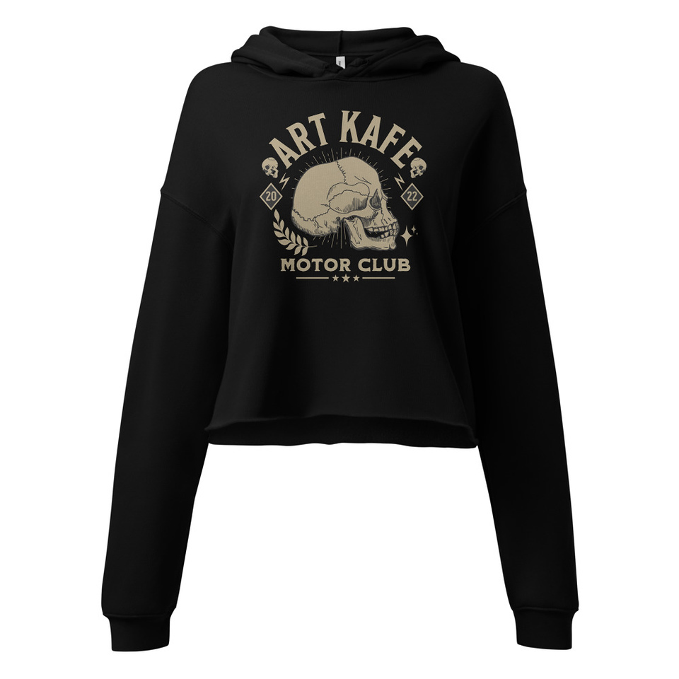 Art Kafe Motor Club Women's Cropped Hoodie