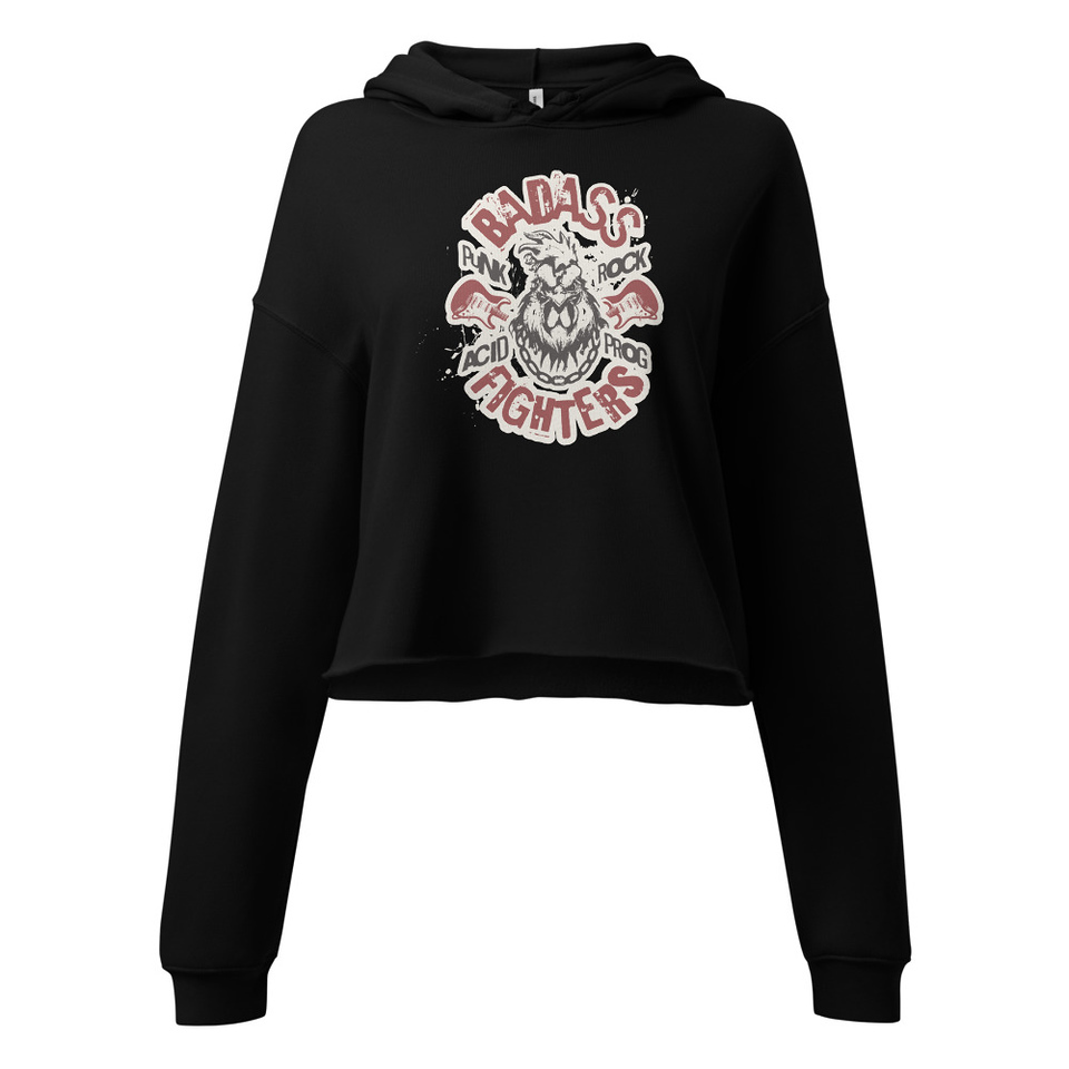 Badass Fighters Women's Cropped Hoodie