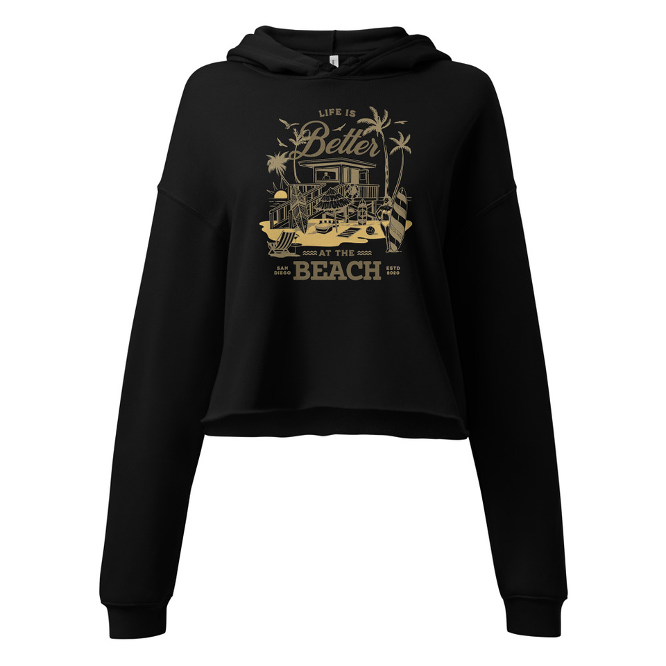 Beach Life - Outdoor Women's Cropped Hoodie