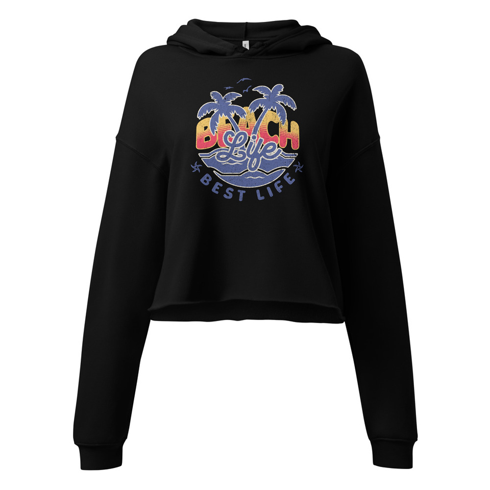 Beach Life Best Life Women's Cropped Hoodie