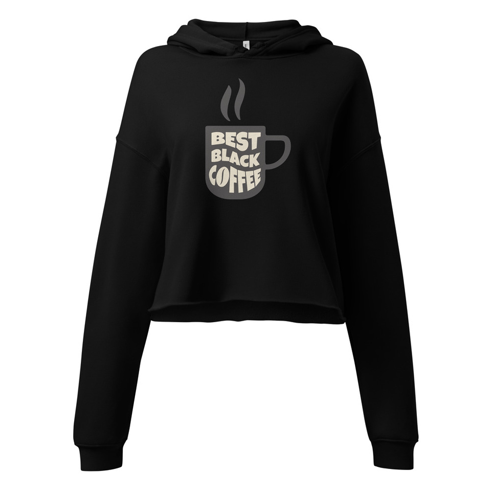 Best Black Coffee - Hot Cup Women's Cropped Hoodie