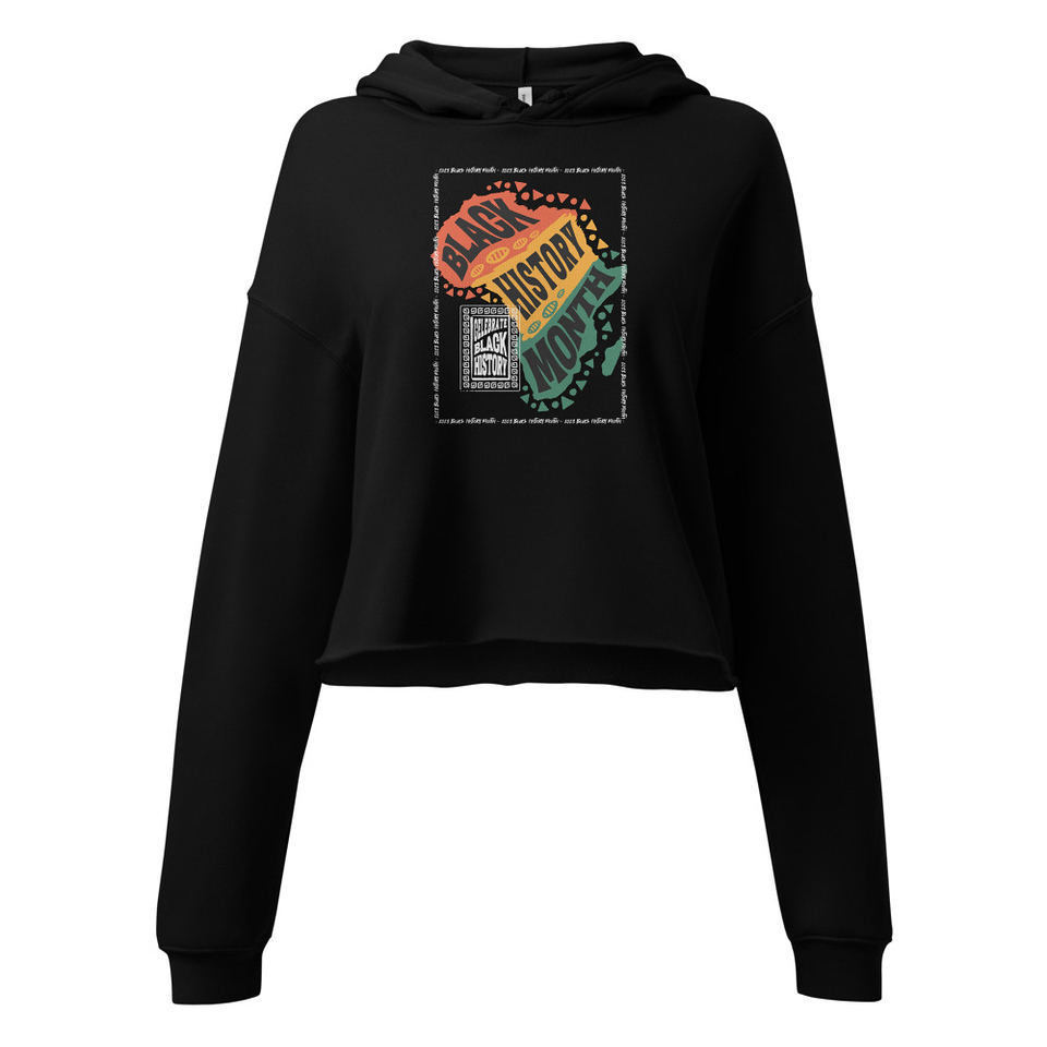 Black History Month - Tribal History Women's Cropped Hoodie