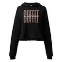 Black Magic - Minimal Modern Coffee Quote Women's Cropped Hoodie
