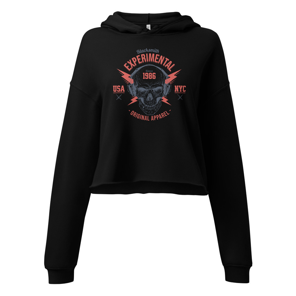Blacksmith Experimental - Rock Skull Women's Cropped Hoodie