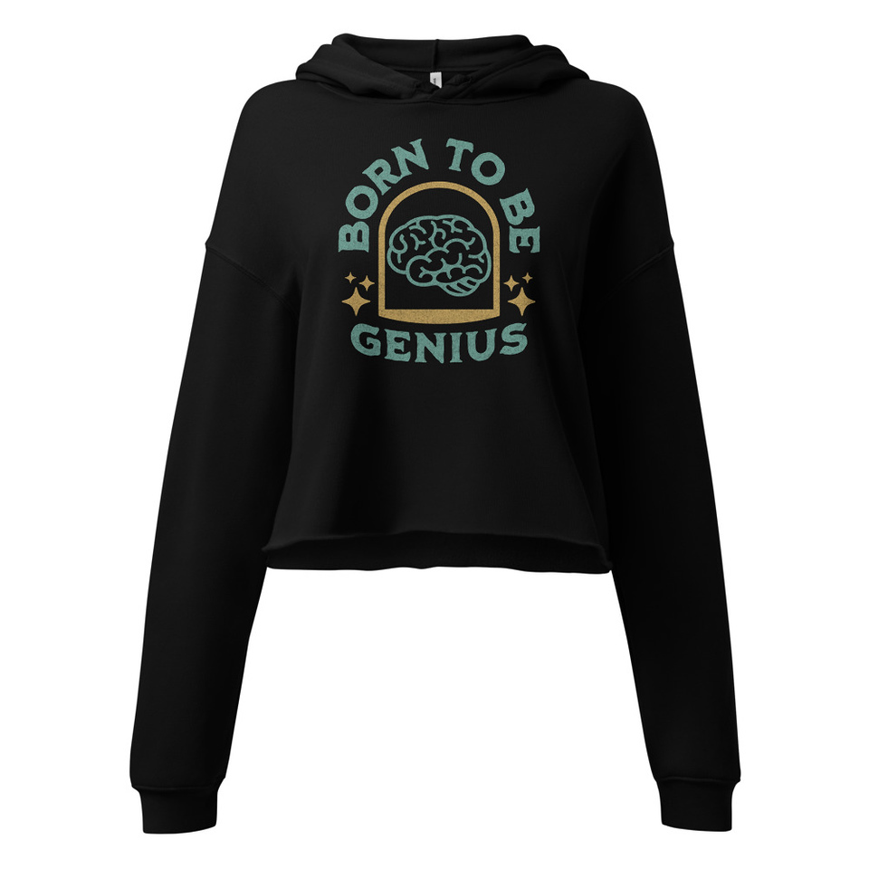 Born To Be Genius - Brain Women's Cropped Hoodie