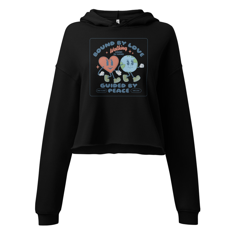 BOUND BY LOVE Women's Cropped Hoodie