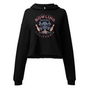 Bowling Derby Champs - Grunge Skull Women's Cropped Hoodie