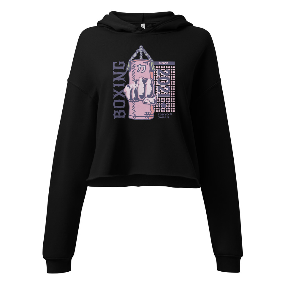 Boxing Fist - Punching Bag Women's Cropped Hoodie