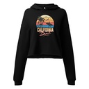 California Beach - Retro Surf Women's Cropped Hoodie