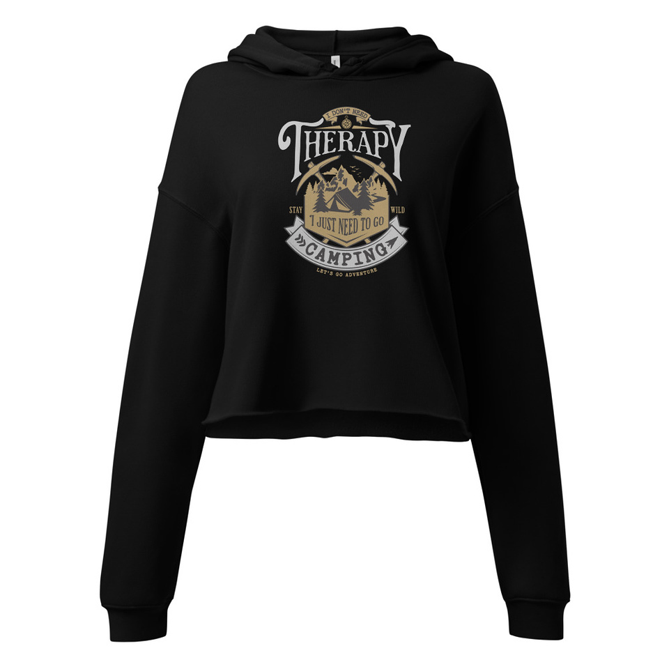 Camping Emblem Women's Cropped Hoodie