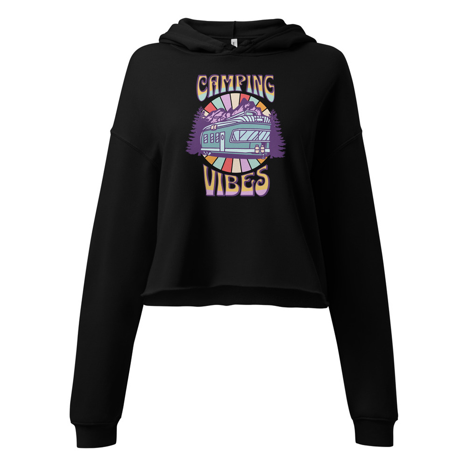 Camping Vibes Women's Cropped Hoodie