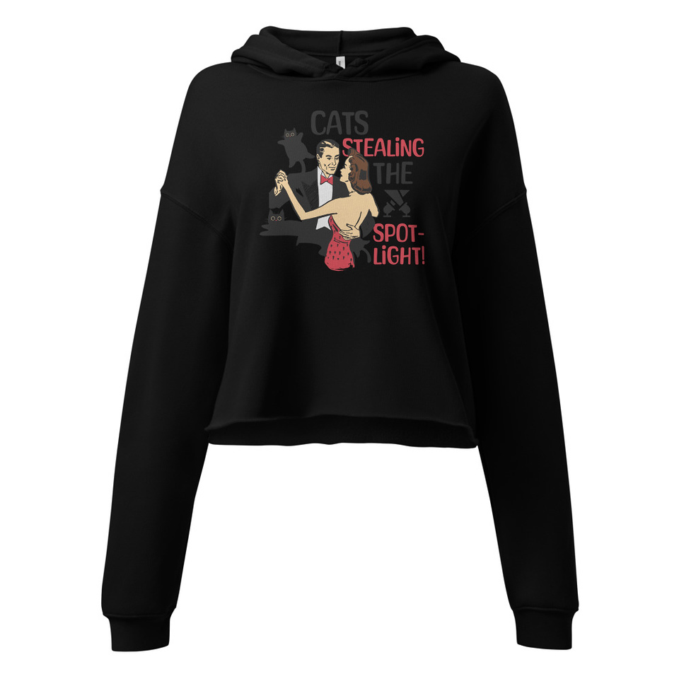 Cats Stealing the Spotlight Women's Cropped Hoodie