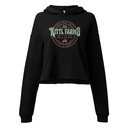 Christmas Tree Farm - Vintage Holiday Badge Women's Cropped Hoodie
