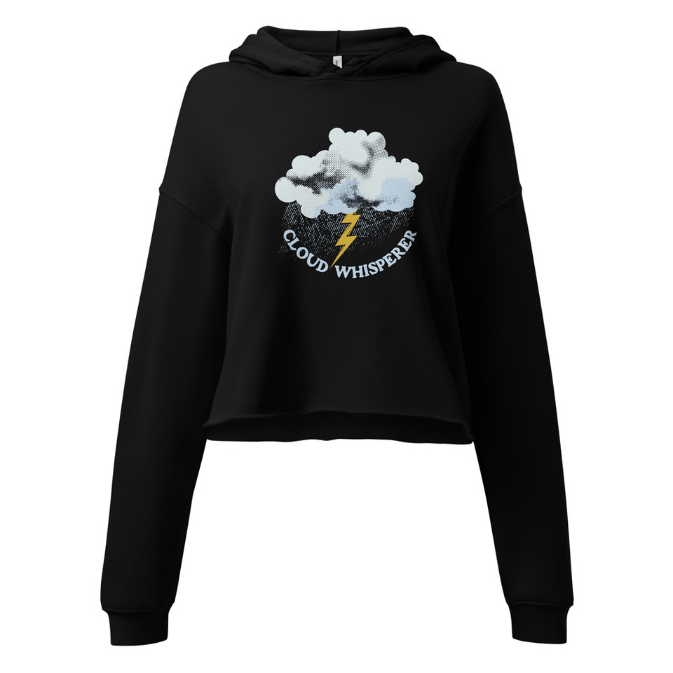 Cloud Whisperer - Rainy Weather Women's Cropped Hoodie