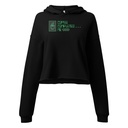 Coffee Completes Me - Neon Heart Women's Cropped Hoodie