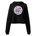 Colorful Fun Retro Style Coffee Quote Women's Cropped Hoodie