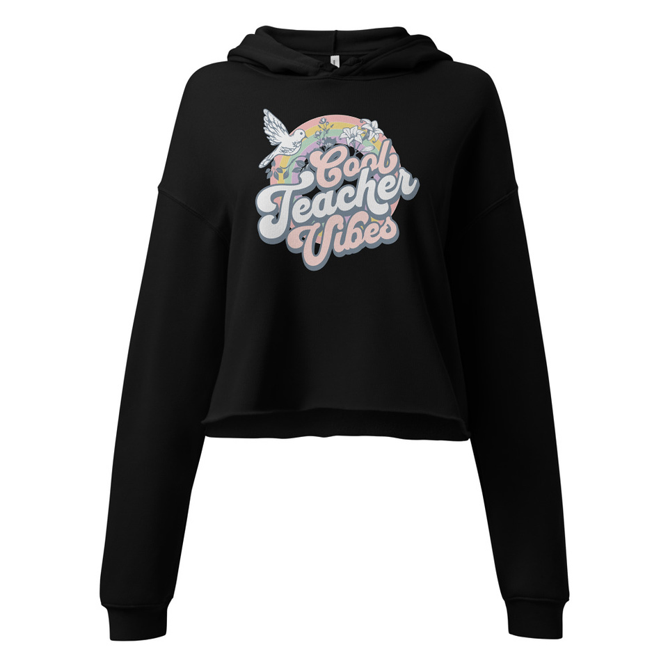 Cool Teacher Vibes Women's Cropped Hoodie