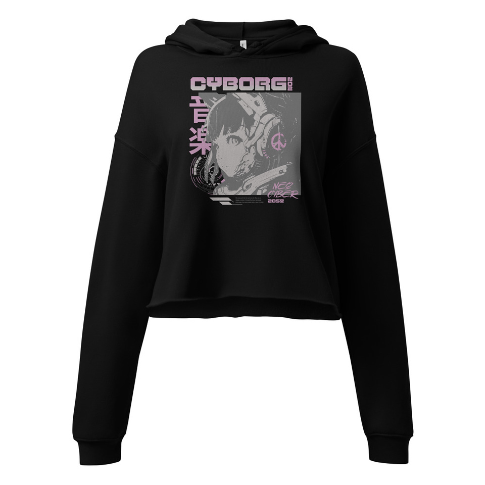 Cyborg - Y2k Style Women's Cropped Hoodie