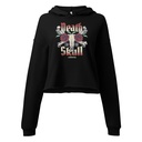 Death Skull - Flower Women's Cropped Hoodie