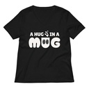 A Hug in a Mug - Funny Cartoon Women's Relaxed V-Neck T-Shirt