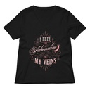 Adrenaline in my Veins - Victorian Women's Relaxed V-Neck T-Shirt