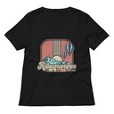 Albuquerque - Retro Hot Air Baloon Women's Relaxed V-Neck T-Shirt