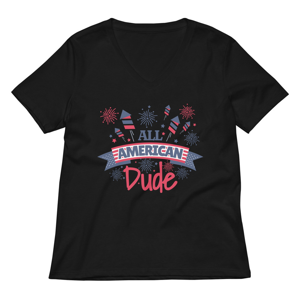 All American Women's Relaxed V-Neck T-Shirt