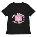 All Fangs No Bite - Halloween Women's Relaxed V-Neck T-Shirt