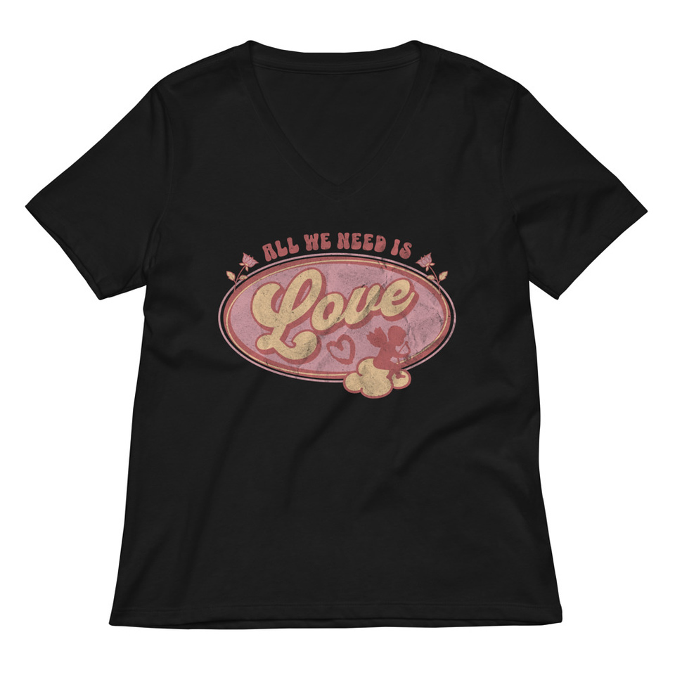 All We Need Is Love - Cupid Women's Relaxed V-Neck T-Shirt