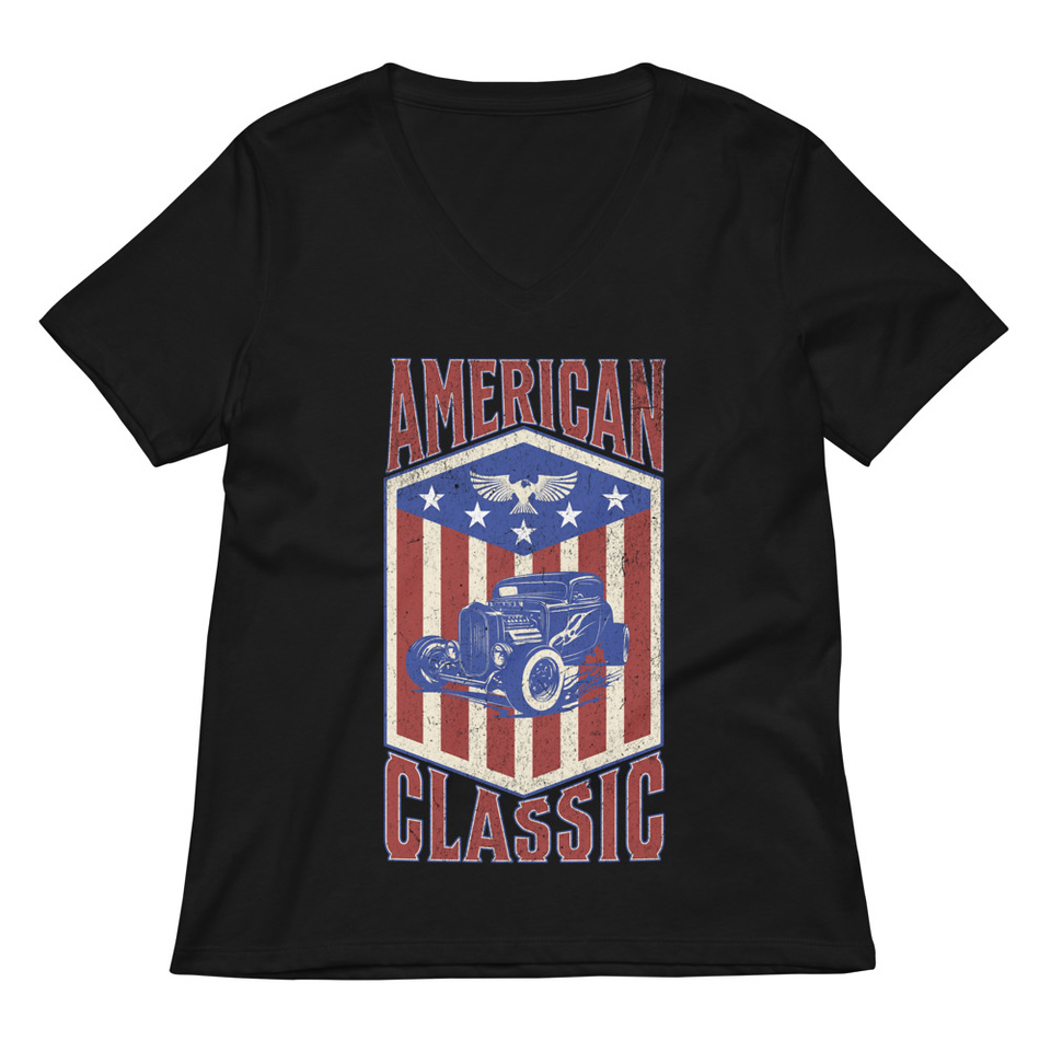 american classic Women's Relaxed V-Neck T-Shirt