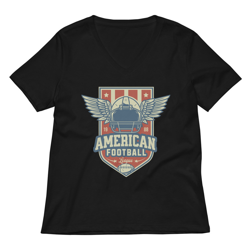 American Football League - Sports Helmet Women's Relaxed V-Neck T-Shirt