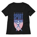 American Football Sport Women's Relaxed V-Neck T-Shirt