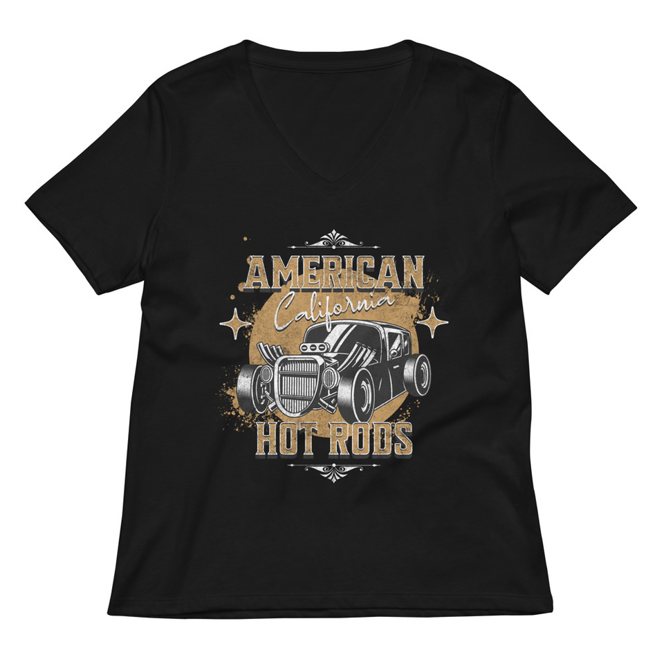 American Hot Rods Women's Relaxed V-Neck T-Shirt