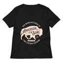 Anderson & Sons Leather Clothing - Buffalo Women's Relaxed V-Neck T-Shirt