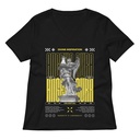 Angelic Aura Streetwear Women's Relaxed V-Neck T-Shirt
