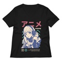 Anime Girl Women's Relaxed V-Neck T-Shirt