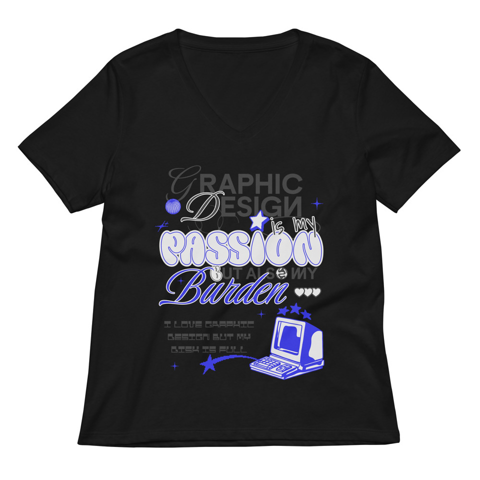 Anti-design  Women's Relaxed V-Neck T-Shirt