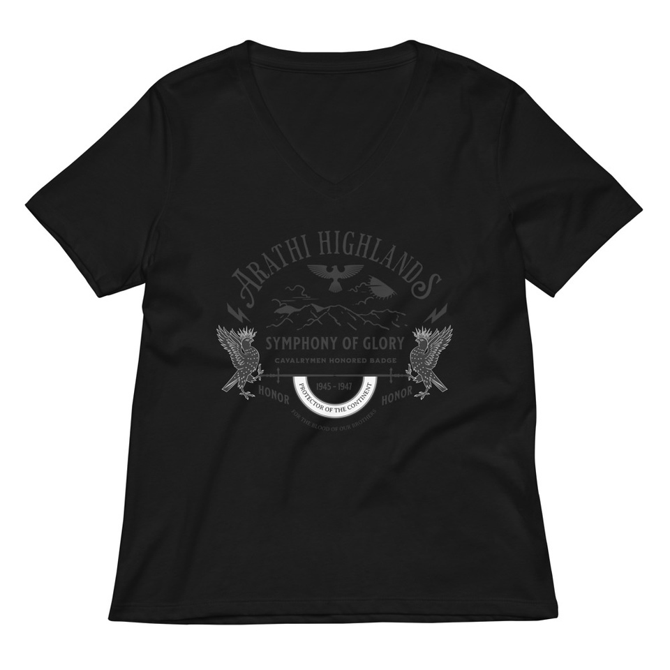 Arathi Honor Badge - Veteran Women's Relaxed V-Neck T-Shirt