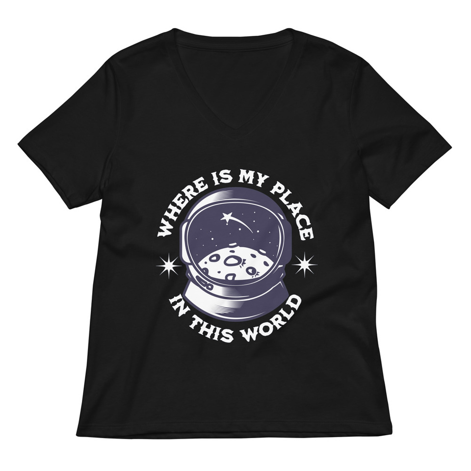 Astronaut Women's Relaxed V-Neck T-Shirt