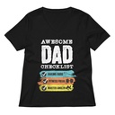 Awesome Dad Checklist Women's Relaxed V-Neck T-Shirt