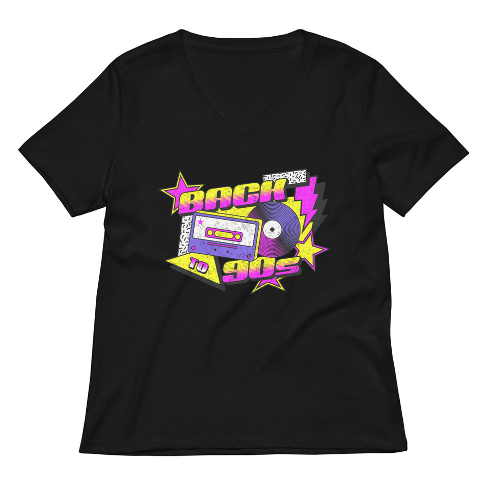 Back to 90s Women's Relaxed V-Neck T-Shirt