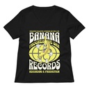 Banana Records - Comic Character Women's Relaxed V-Neck T-Shirt