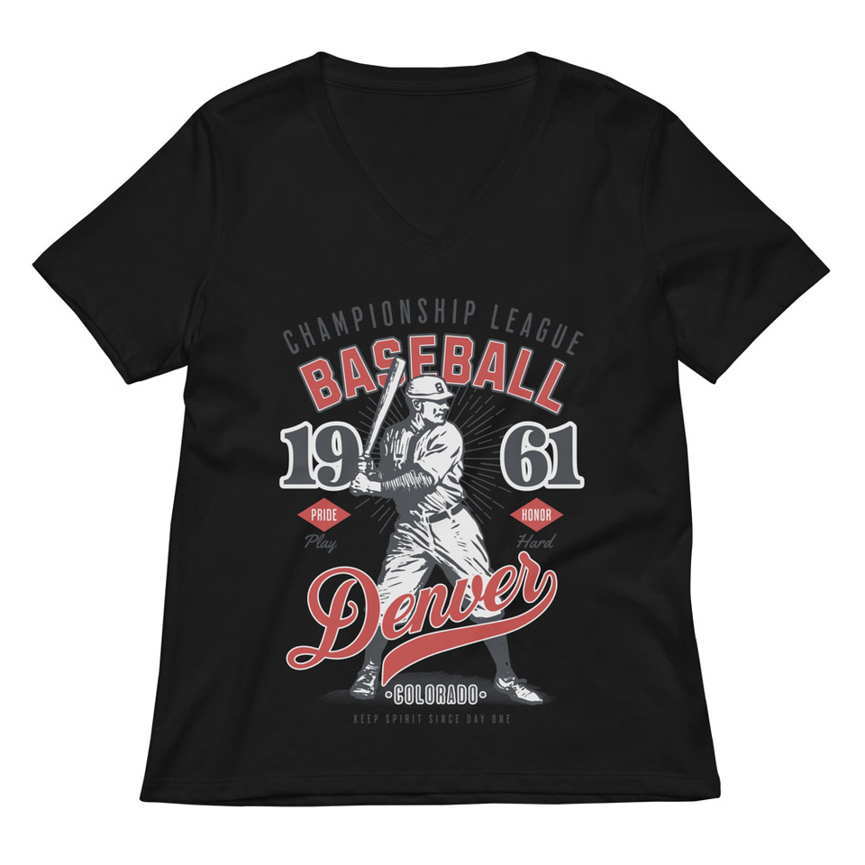 Baseball Championship League - University Sports Team Women's Relaxed V-Neck T-Shirt