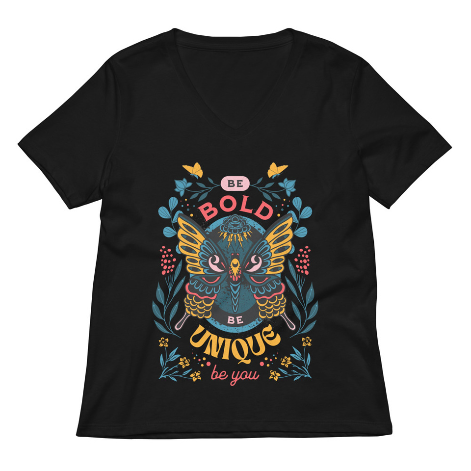 Be Bold Be Unique Women's Relaxed V-Neck T-Shirt