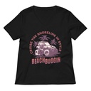 BEACH BUGGIN Women's Relaxed V-Neck T-Shirt
