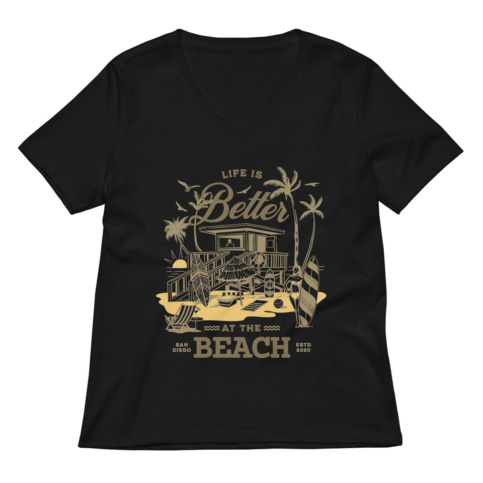 Beach Life - Outdoor Women's Relaxed V-Neck T-Shirt