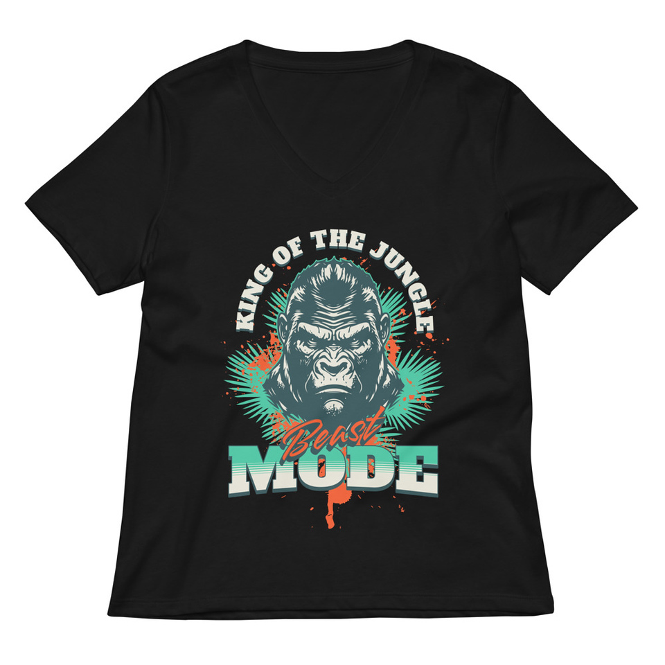 Beast Mode Women's Relaxed V-Neck T-Shirt