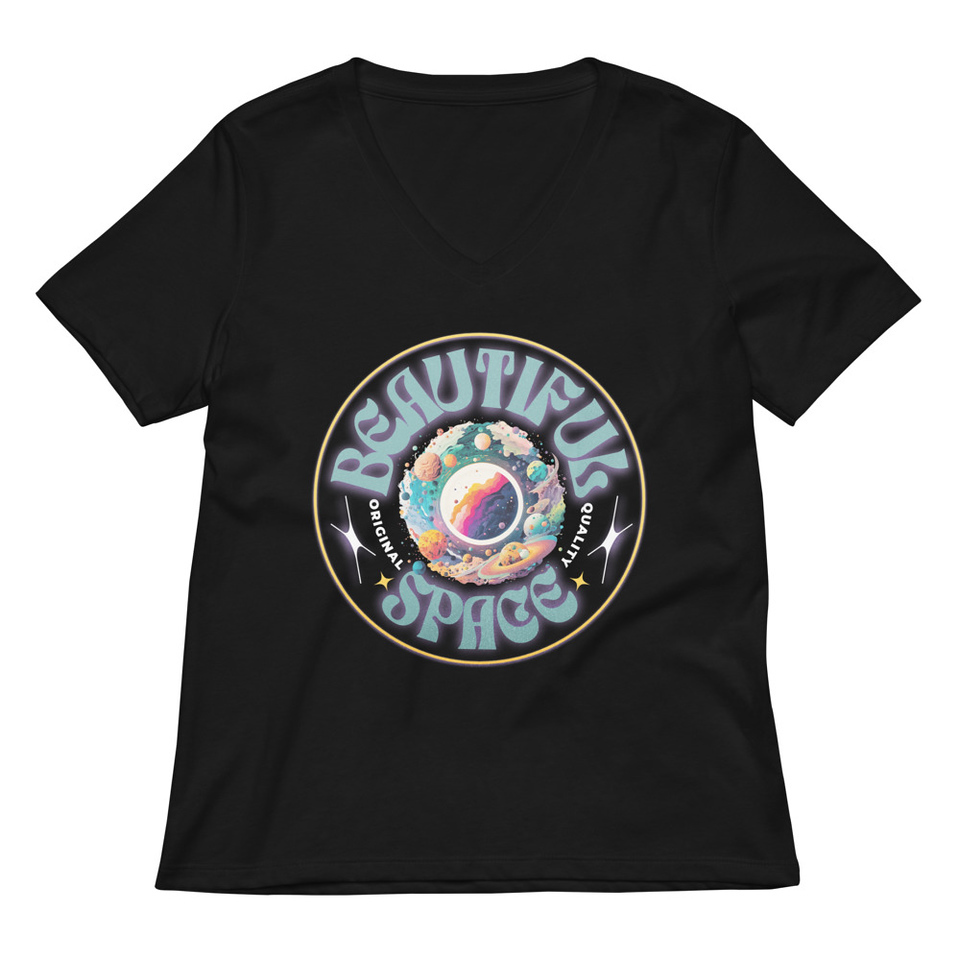 Beautiful Space Women's Relaxed V-Neck T-Shirt