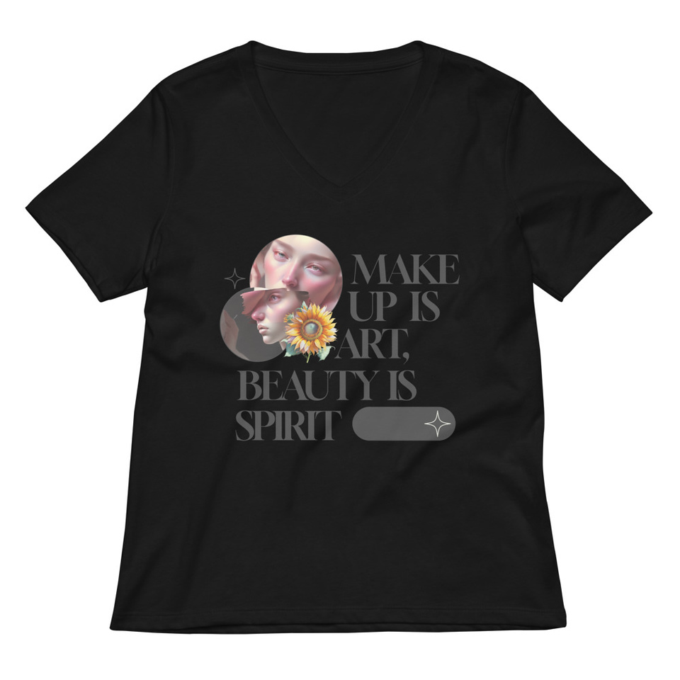 Beauty is Spirit Women's Relaxed V-Neck T-Shirt